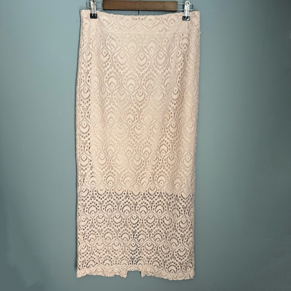 Partially Lined Lace Skirt